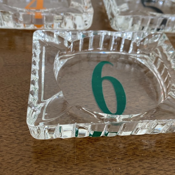 Mid Century Glass Ashtray Set - Picture 5 of 8